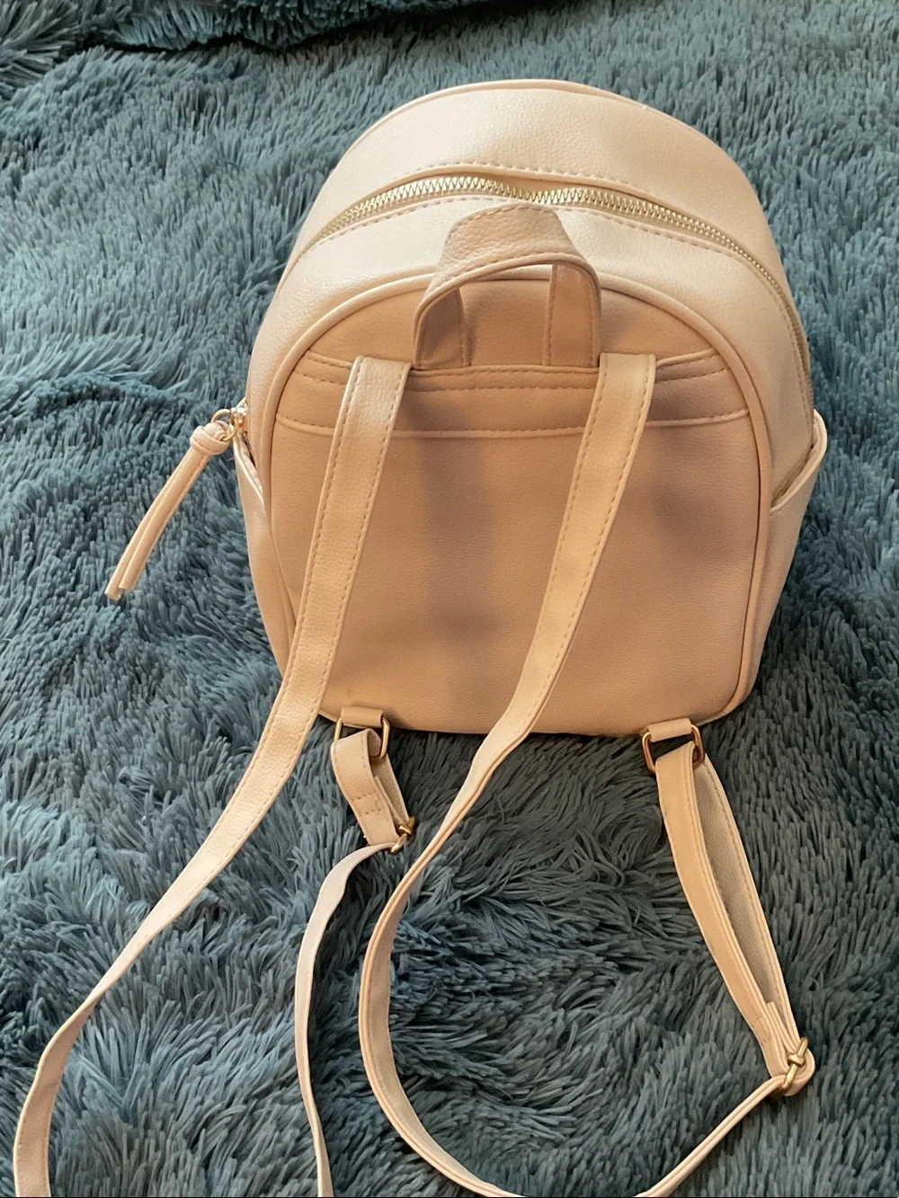Under One Sky Cream Quilted Heart & Teddy Mini Backpack